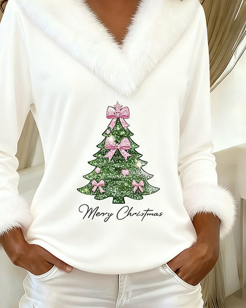 PULL DE NOËL COL V FEMME