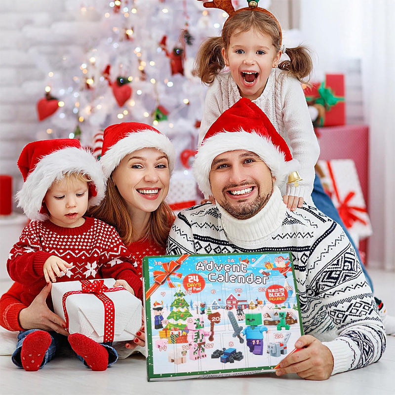 2026 Christmas Advent Calendar with 29 Building Block Figures - 24 Day Holiday Countdown Toy Set for Kids and Collectors