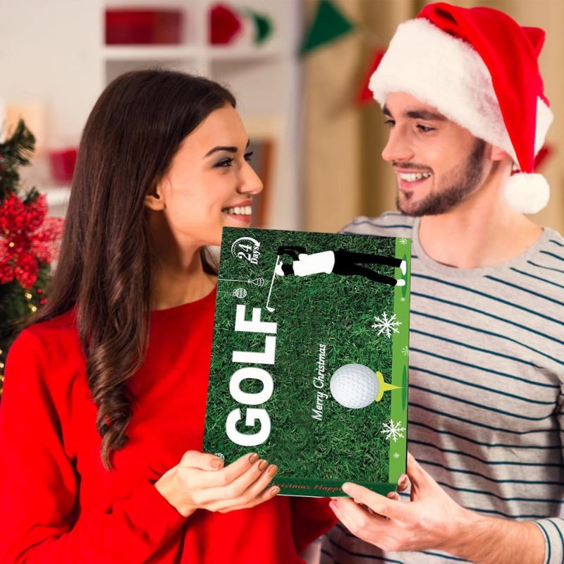 Golf Advent Calendar Gift Set | Indoor Golf Accessories and Holiday Countdown Box for Golfers and Collectors