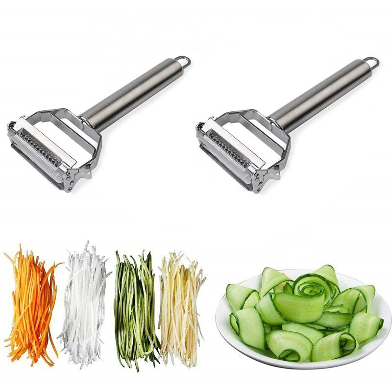 Pelapatate e tagliaverdure julienne multiuso in acciaio inox ultra-affilato