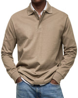 Men’s Long Sleeve Cotton Polo Shirt – Alexandre