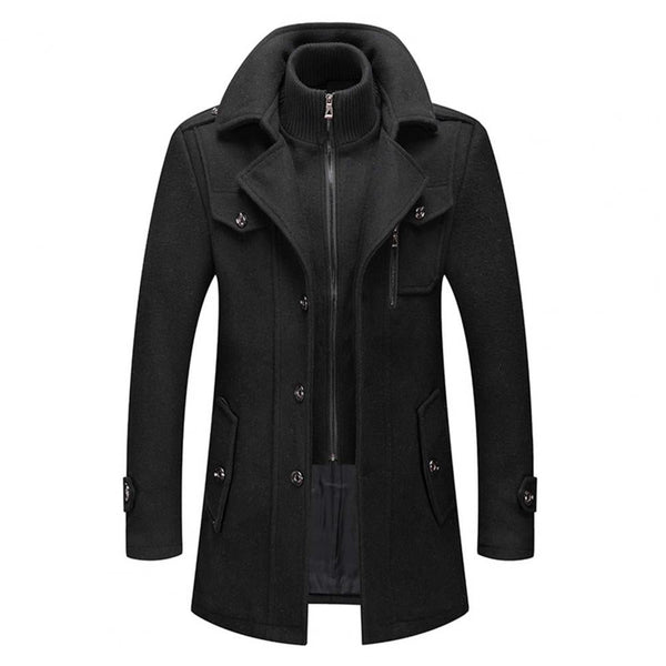 Men’s Two-Piece Wool Blend Winter Coat