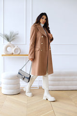 Women's Double-Breasted Coat - Sophisticated & Comfortable for Every Occasion