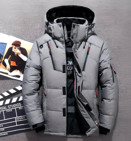 Men's Down Puffer Jacket - Lightweight Autumn, Winter Jacket