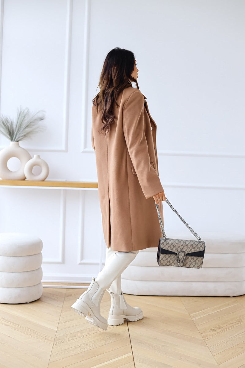 Women's Double-Breasted Coat - Sophisticated & Comfortable for Every Occasion