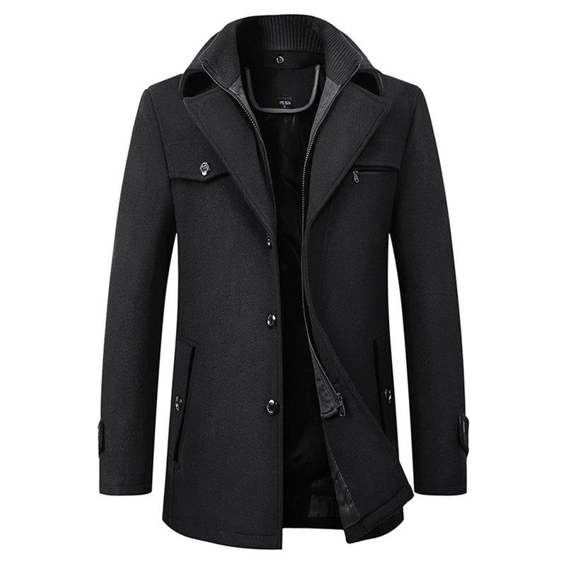 Men’s Wool Blend Winter Coat – Business & Smart Style