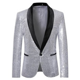 Men’s Glitter Blazer | Slim Fit Party Blazer | Statement Evening Jacket