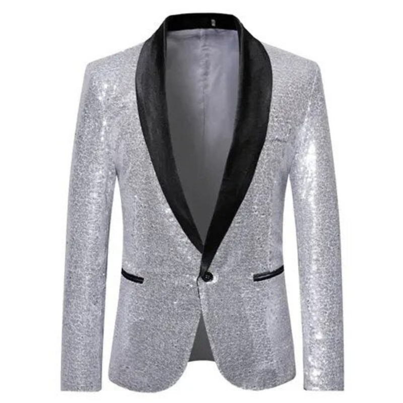 Men’s Glitter Blazer | Slim Fit Party Blazer | Statement Evening Jacket