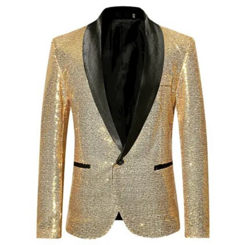 Men’s Glitter Blazer | Slim Fit Party Blazer | Statement Evening Jacket
