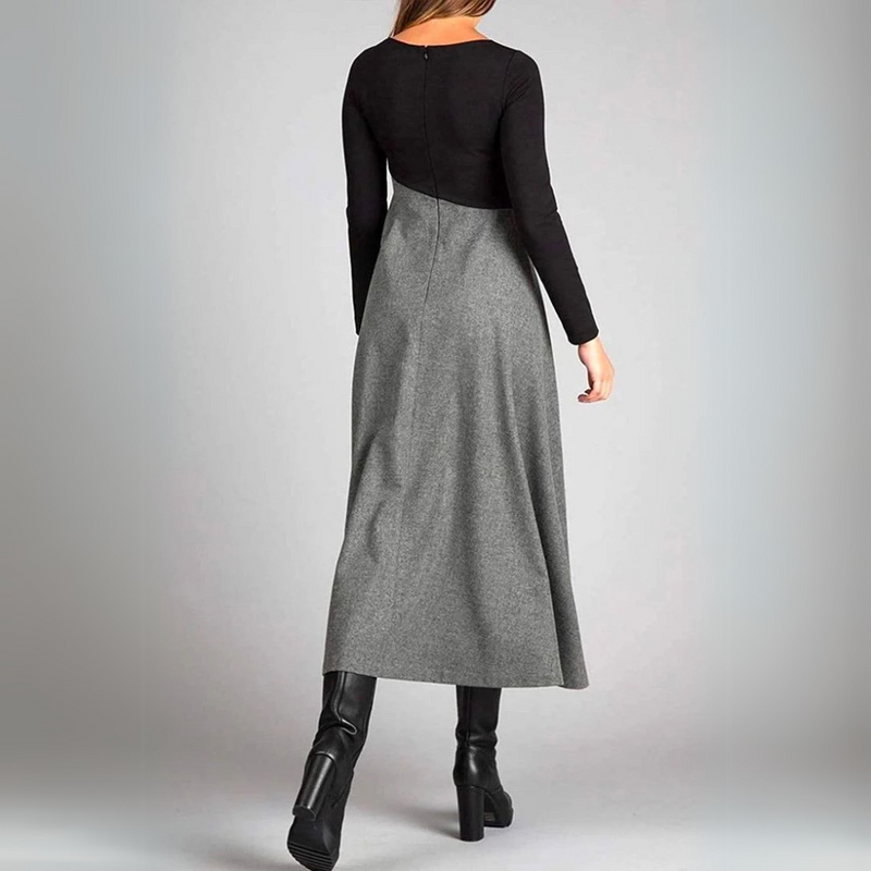 Women’s. A-Line Dress – Pleated Skirt, Cotton Blend