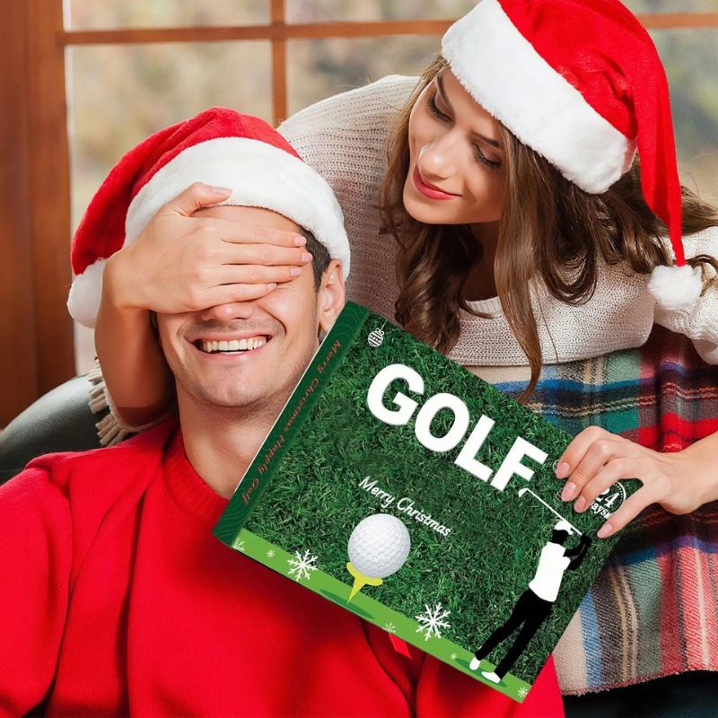 Golf Advent Calendar Gift Set | Indoor Golf Accessories and Holiday Countdown Box for Golfers and Collectors