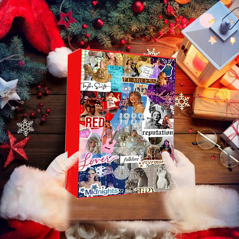 24 Day Advent Calendar with Exclusive Music Artist Inspired 2D Figurines | Christmas Countdown Holiday Ornament Set for Fans