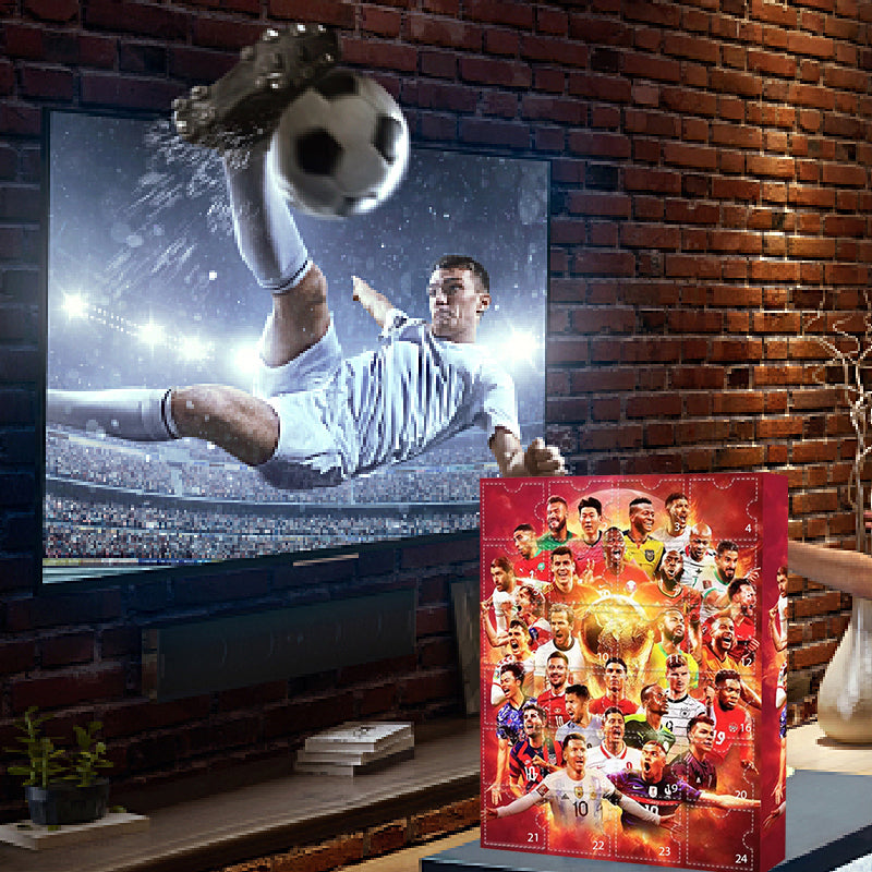 2026 Football Advent Calendar with 24 Collectible Soccer Figurines | Daily Holiday Countdown Gift for Kids and Sports Fans
