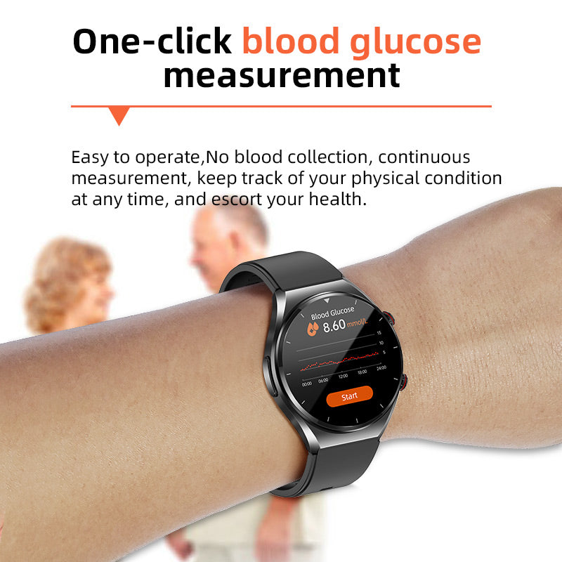 Health Smart Watch with Blood Sugar, Blood Pressure, ECG, HRV, and Heart Rate Monitoring