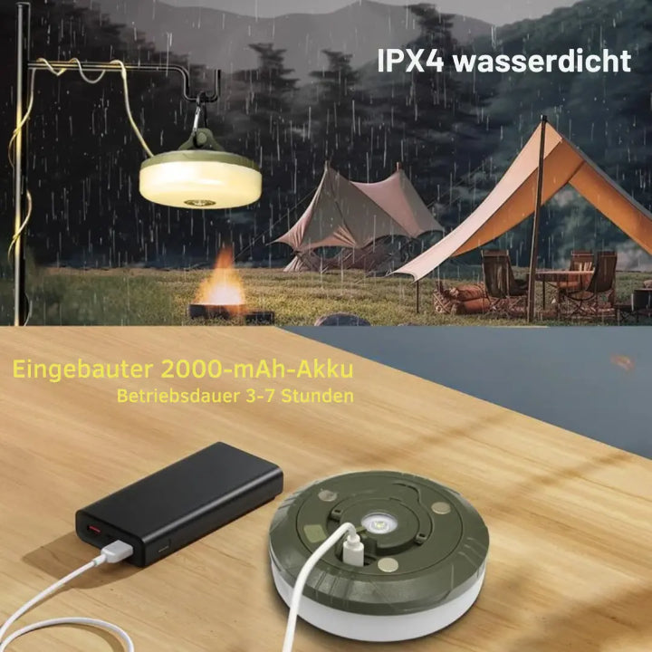 Campinglampe mit 10m RGB-Lichterkette – Atmosphäre & Sicherheit für jeden Trip -   Mivoza Deutschland