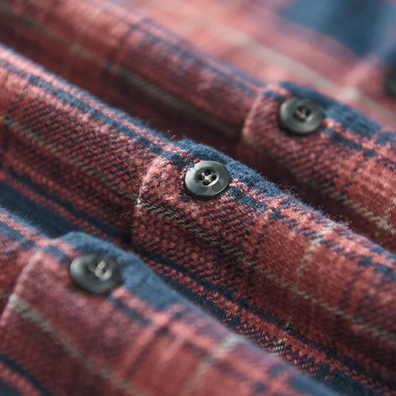 Millstone Plaid Shirt for Men – Long Sleeve Casual Checked Shirt