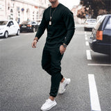 Men's Two-Piece Tracksuit Set – Long Sleeve Top & Joggers | Casual Loungewear
