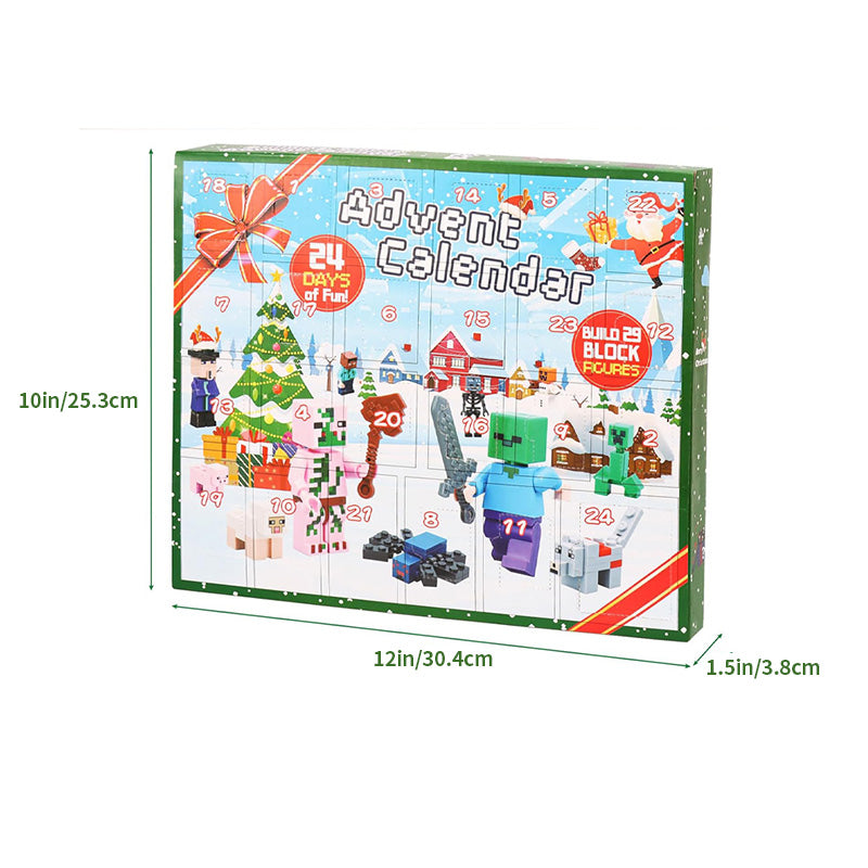 2026 Christmas Advent Calendar with 29 Building Block Figures - 24 Day Holiday Countdown Toy Set for Kids and Collectors