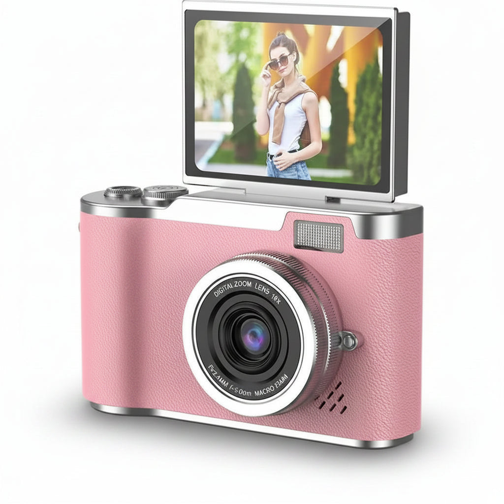 4K Digital Camera with Flip Screen - 48MP, 8X Zoom Compact Photo & Video Camera