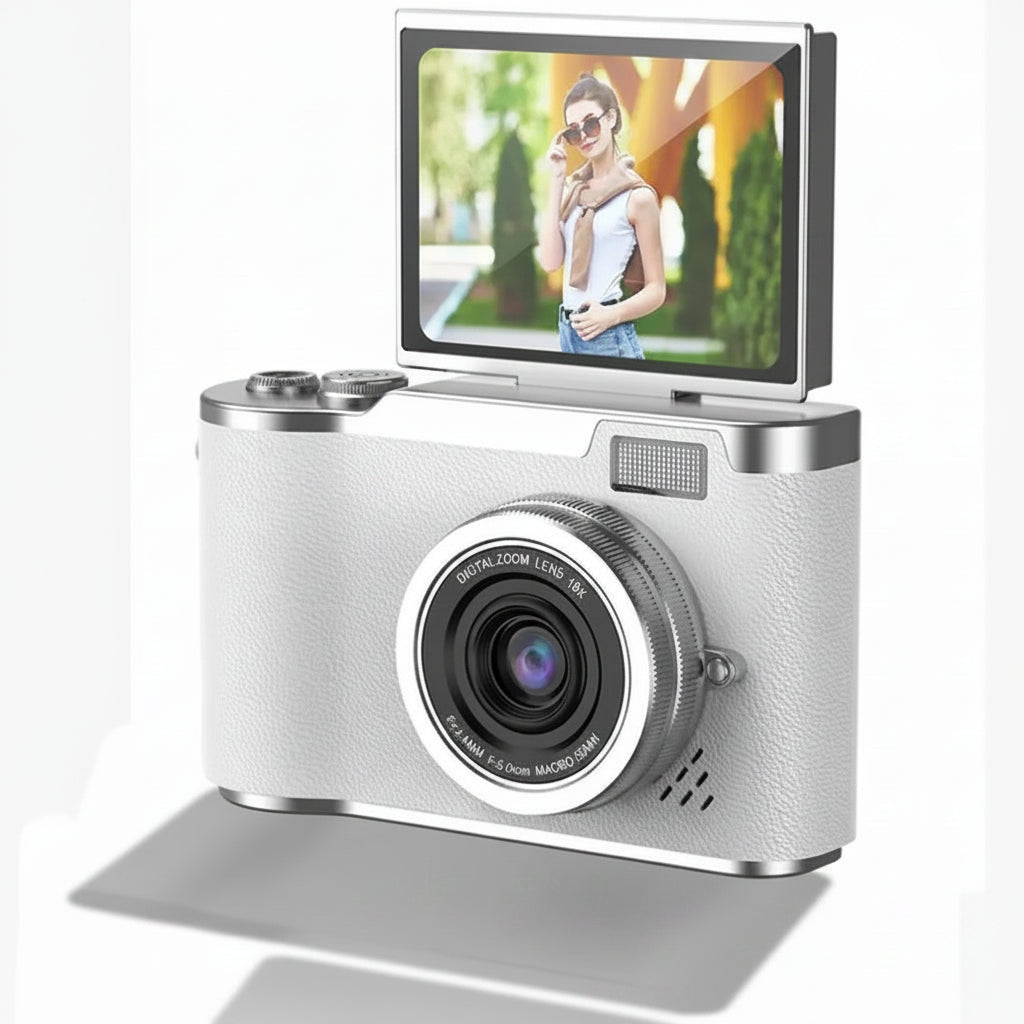 4K Digital Camera with Flip Screen - 48MP, 8X Zoom Compact Photo & Video Camera