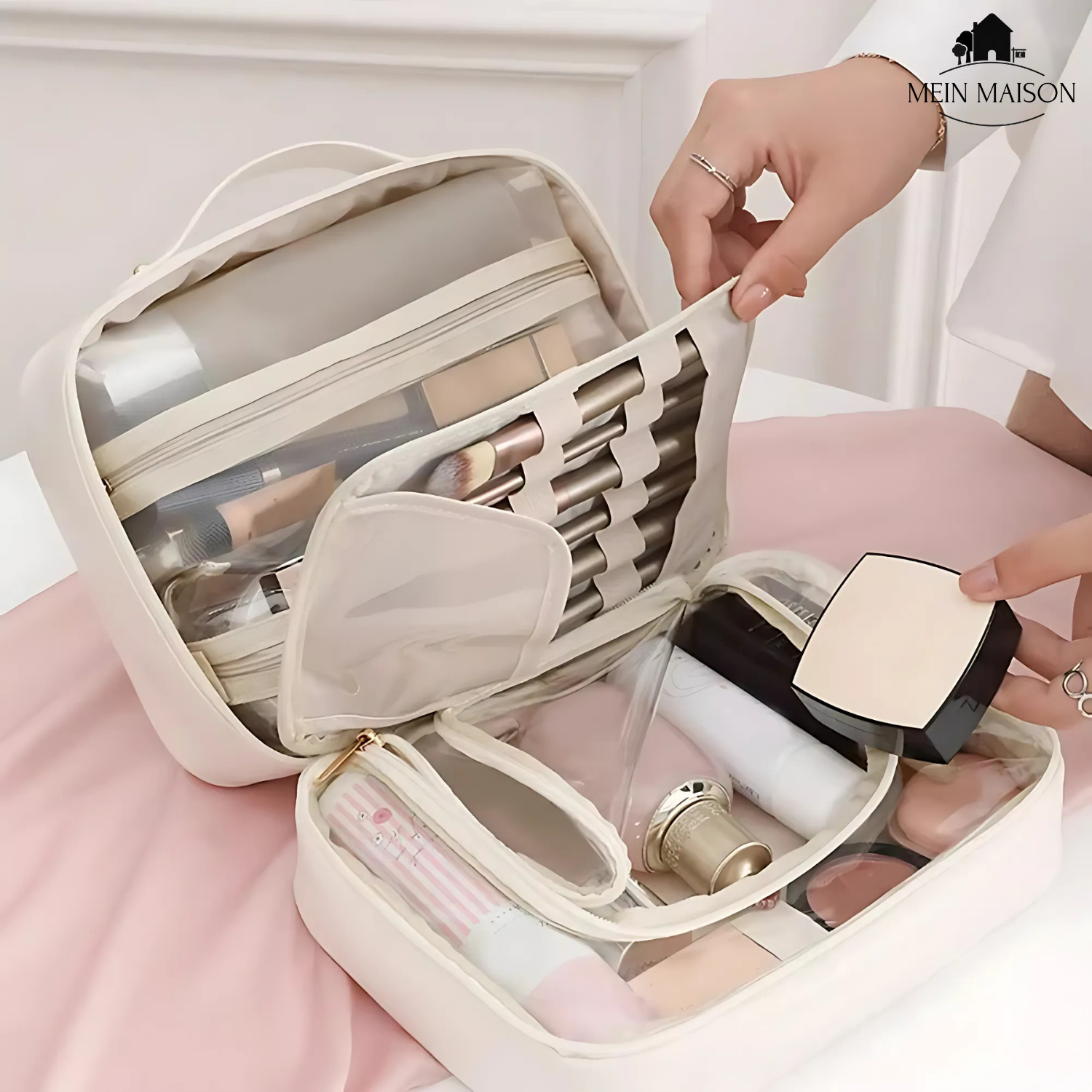 Borsa porta cosmetici multi-scomparto - Organizzati ovunque