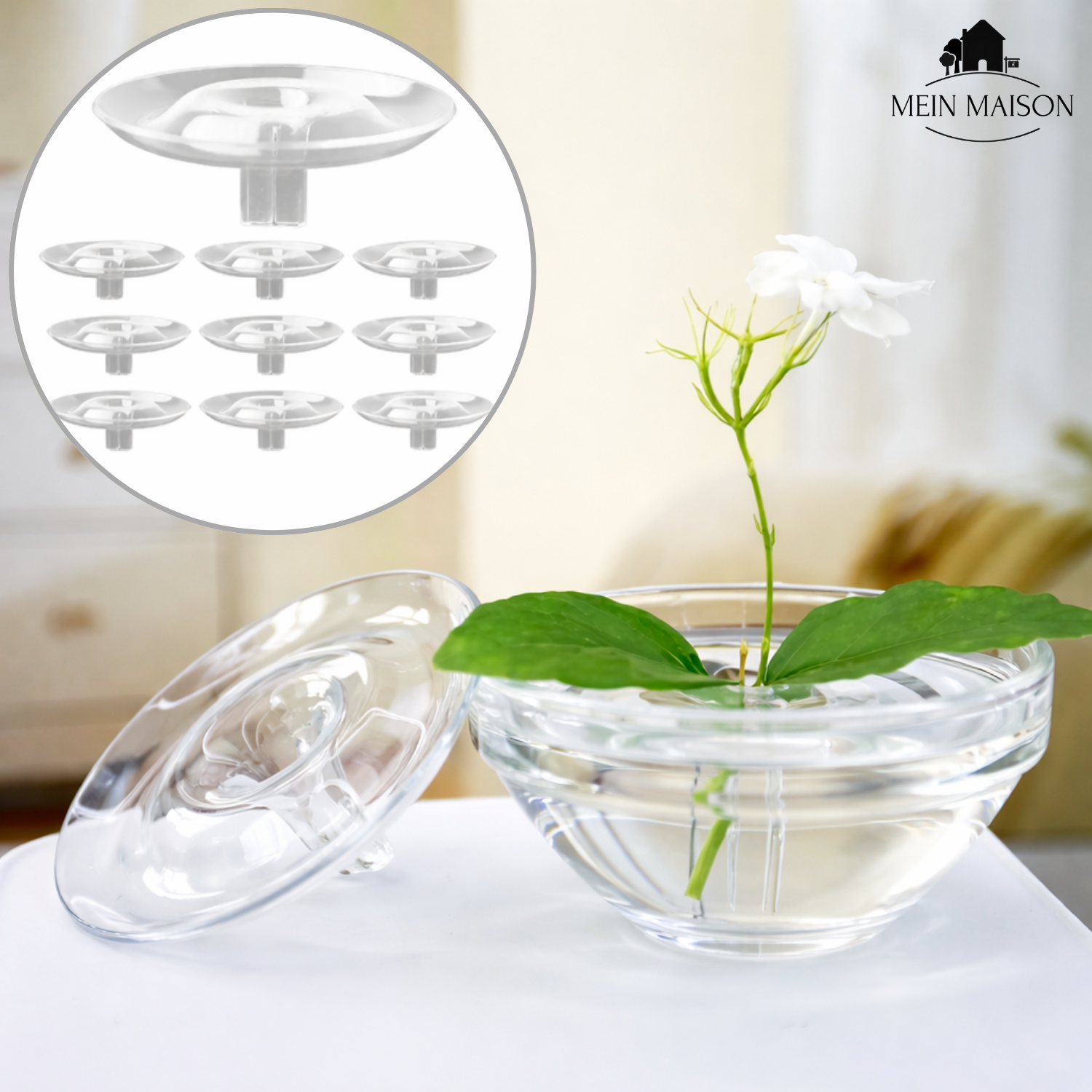 Portafiori fluttuante: mantiene i fiori perfettamente diritti all’istante