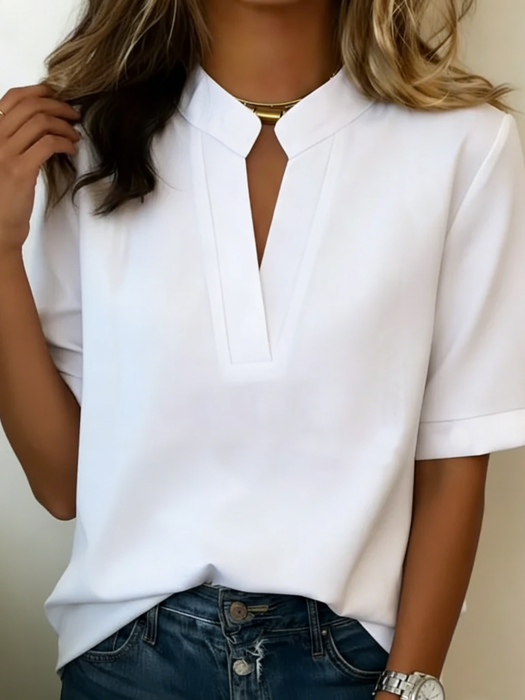 Chic V-Neck Blouse