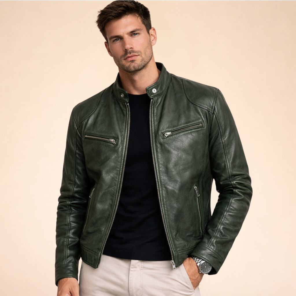 Versatile Men’s Leather Jacket