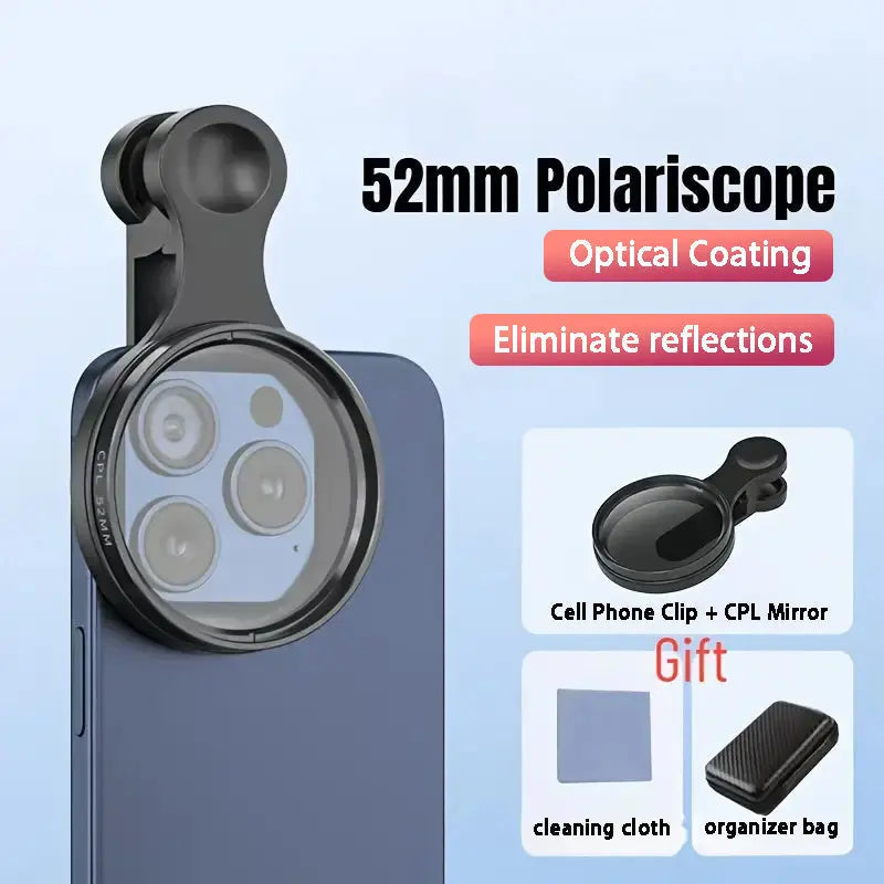 52mm CPL-Filter für Handy – Weniger Blendung & Bessere Farben Mivoza Deutschland