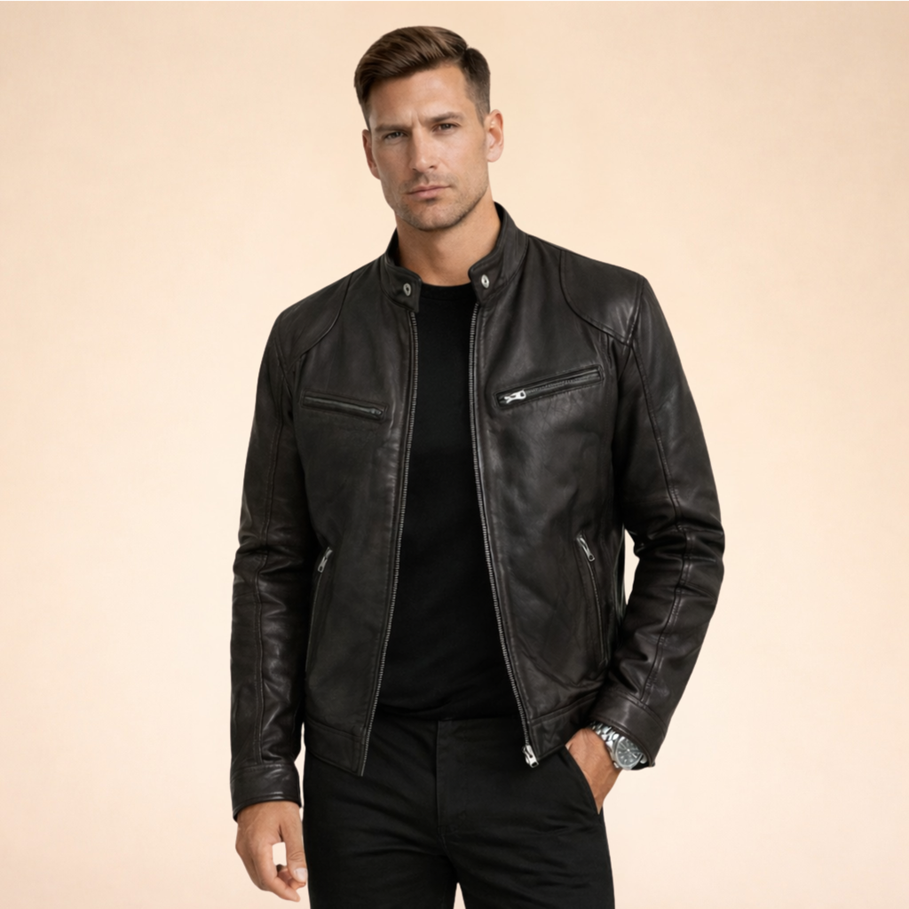 Versatile Men’s Leather Jacket