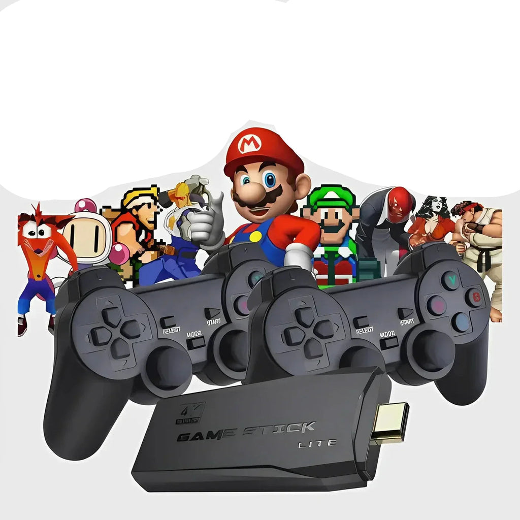 64GB Retro Game Stick with 2 Controllers - Over 20,000 Games