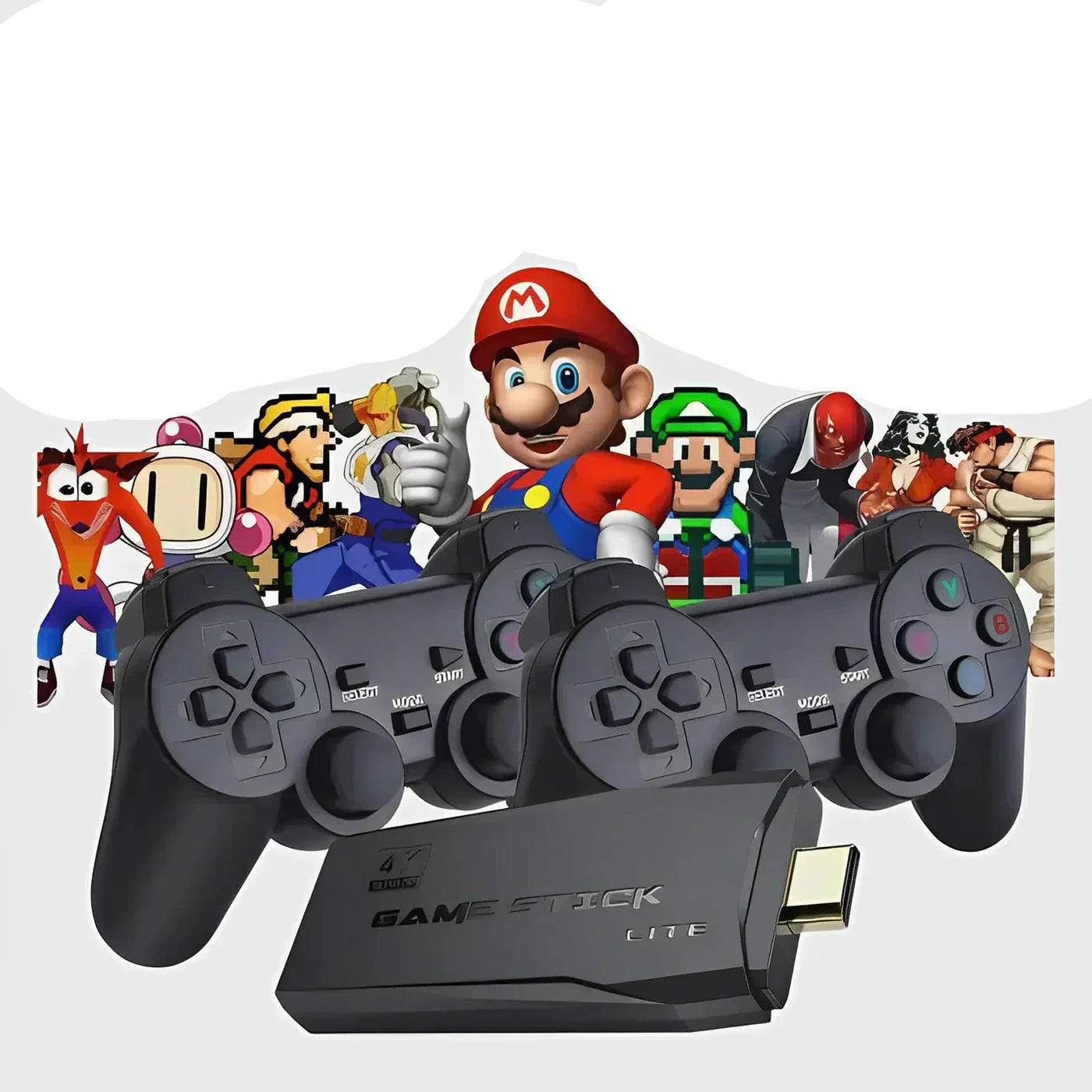 64GB Retro Game Stick with 2 Controllers - Over 20,000 Games