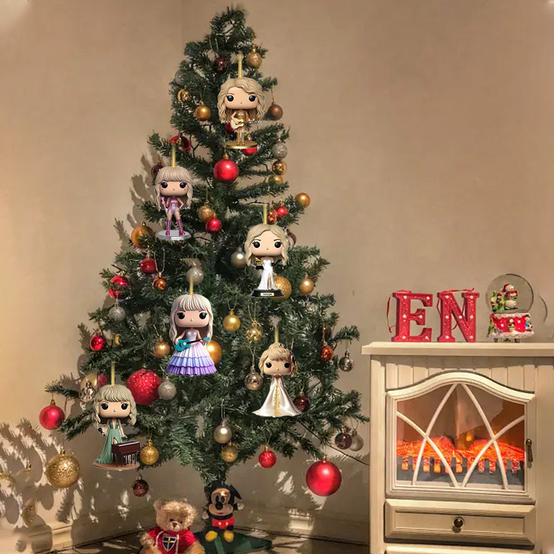 24 Day Advent Calendar with Exclusive Music Artist Inspired 2D Figurines | Christmas Countdown Holiday Ornament Set for Fans