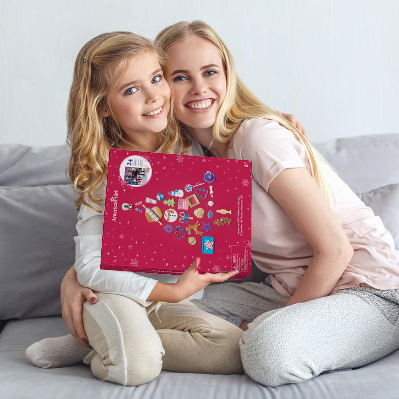 24 Day Doll Advent Calendar with Miniature Baking Accessories, Holiday Drinks and Festive Decor - Christmas Countdown Set