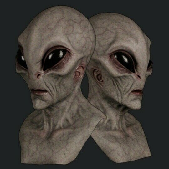 Realistic Alien Mask Halloween Costume Accessory