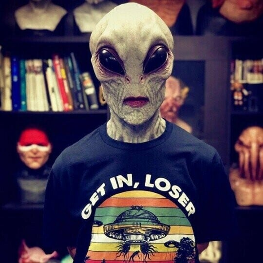 Realistic Alien Mask Halloween Costume Accessory