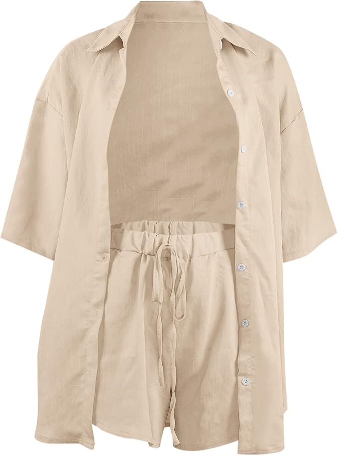 Women's Linen Two-Piece Set for Versatile Styling