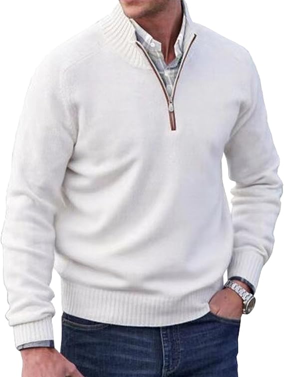 Maglione elegante con mezza cerniera