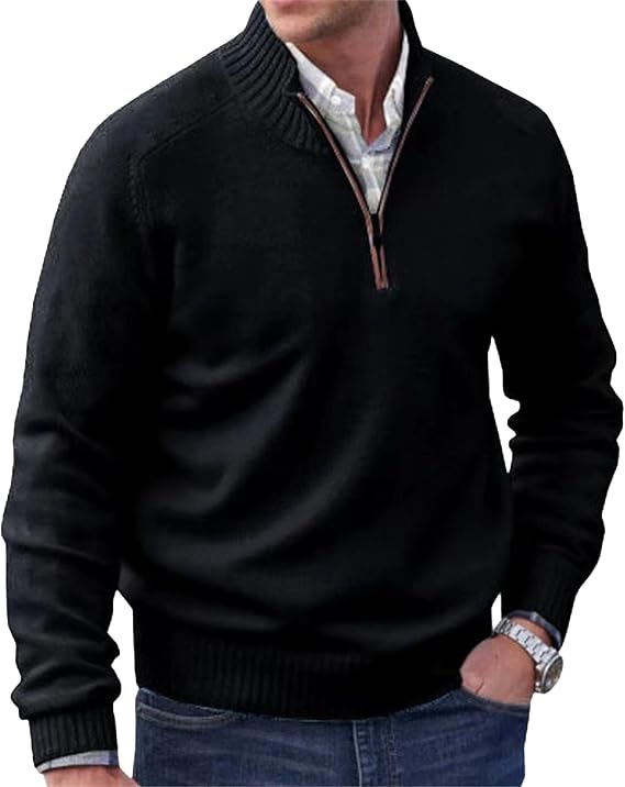 Maglione elegante con mezza cerniera