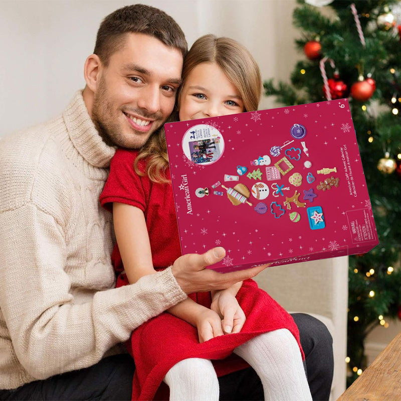 24 Day Doll Advent Calendar with Miniature Baking Accessories, Holiday Drinks and Festive Decor - Christmas Countdown Set