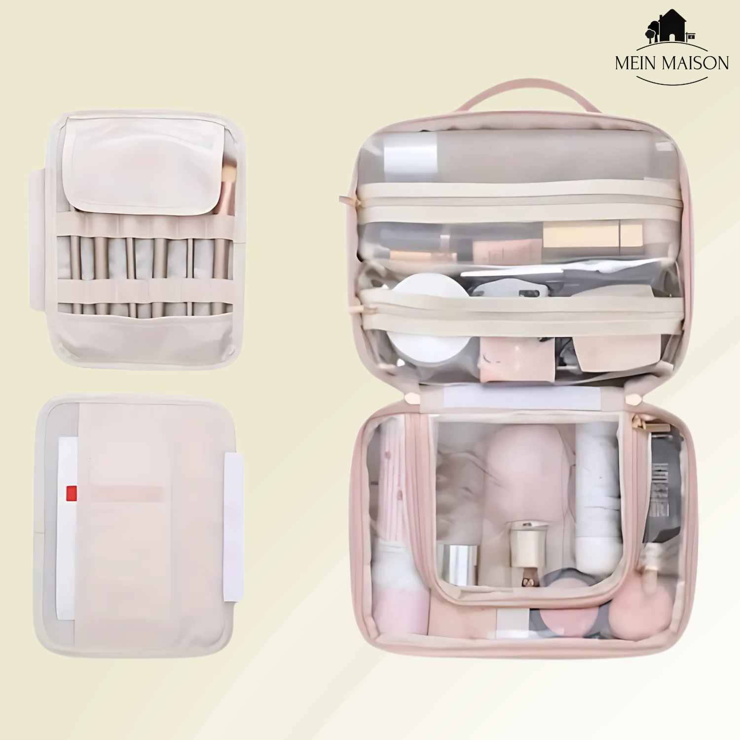 Multi-Compartment Cosmetic Bag - Stay Organized Anywhere