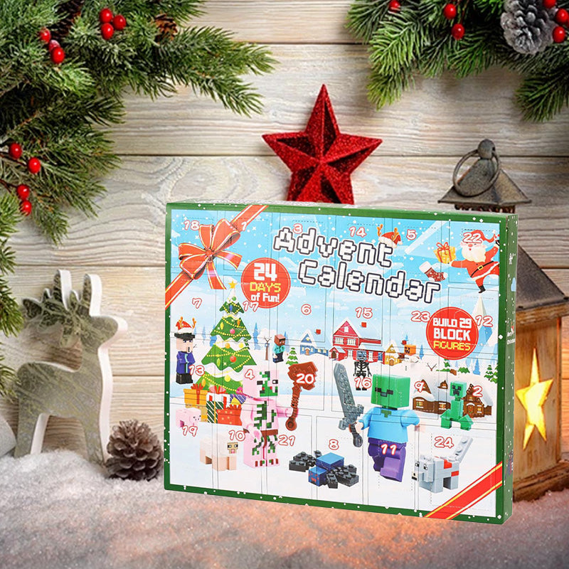 2026 Christmas Advent Calendar with 29 Building Block Figures - 24 Day Holiday Countdown Toy Set for Kids and Collectors
