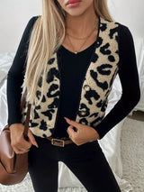 Women’s Sleeveless Vest – Leopard Print Top