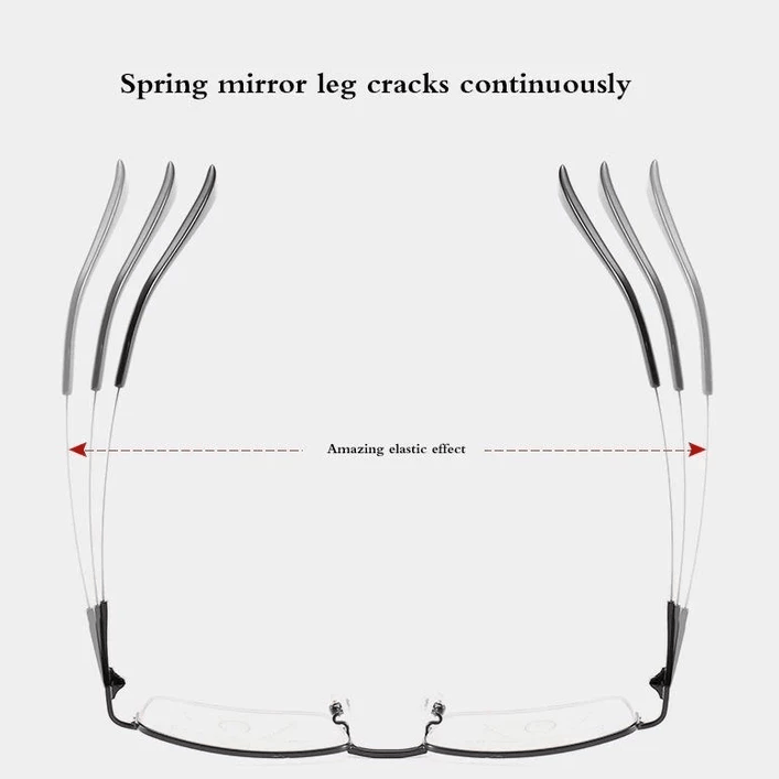 Titanium Progressive Dual-Use Reading Glasses for Distance and Near Vision