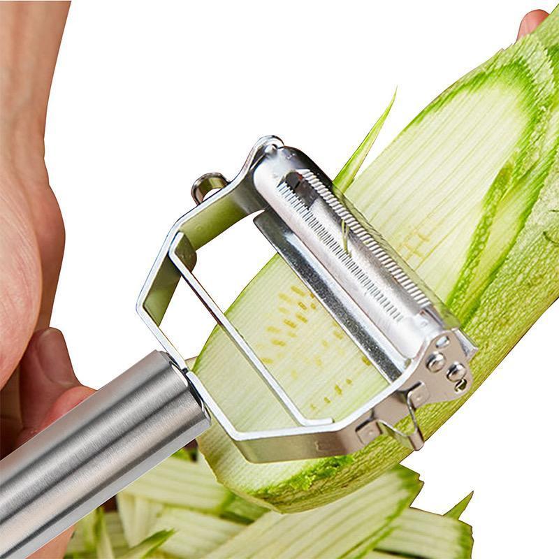 Pelapatate e tagliaverdure julienne multiuso in acciaio inox ultra-affilato