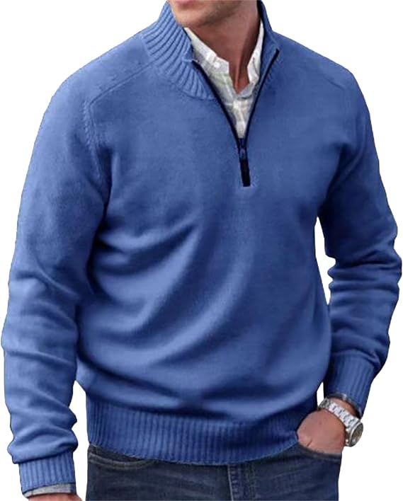 Maglione elegante con mezza cerniera