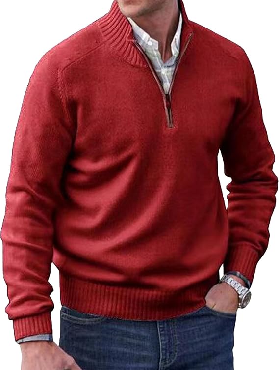 Maglione elegante con mezza cerniera