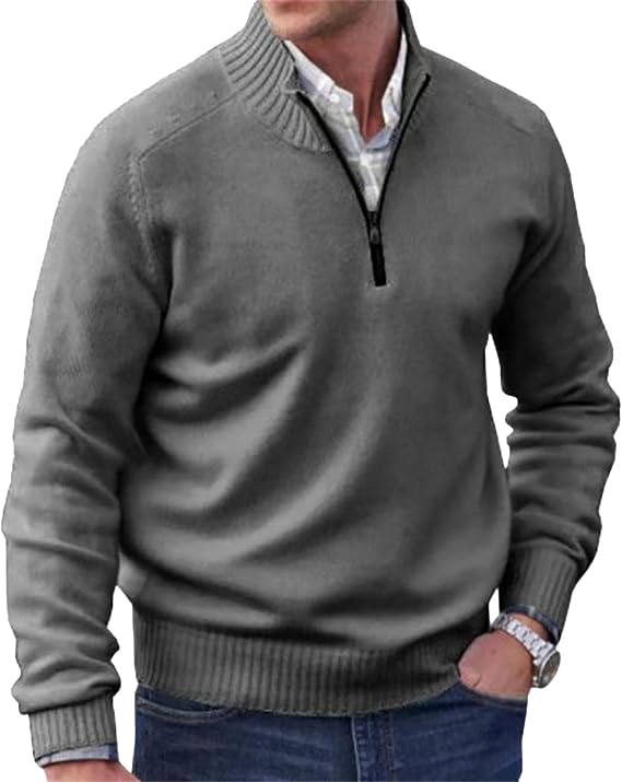 Maglione elegante con mezza cerniera