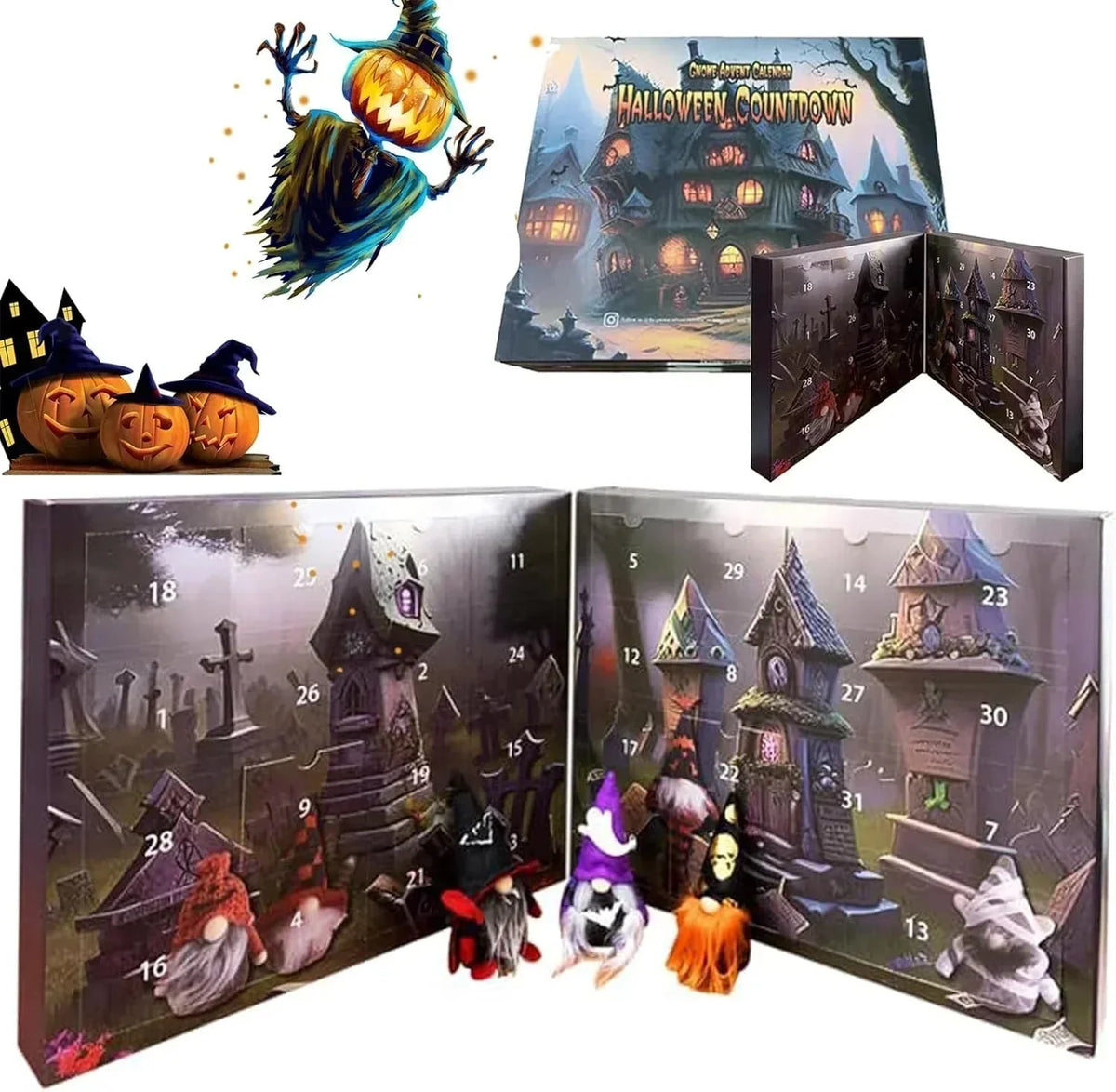 2026 Advent Calendar Gnome - 24 Day Holiday Countdown with Handcrafted Plush Gnomes and Daily Festive Surprises