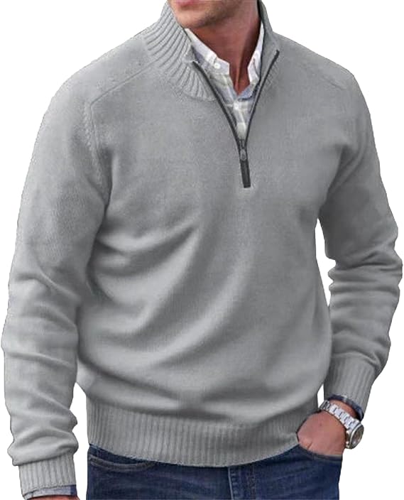 Maglione elegante con mezza cerniera